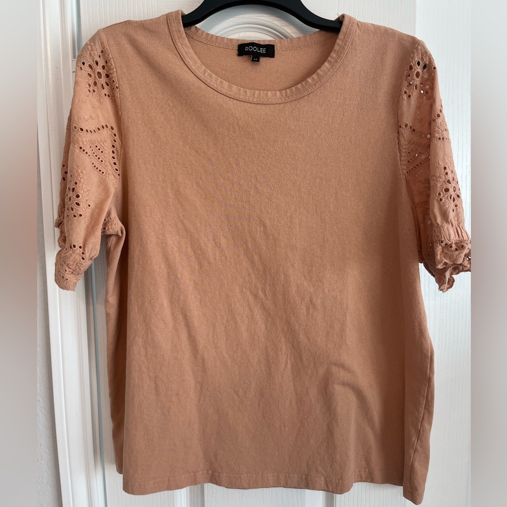 Rollee Blouse with Eyelet Sleeves, M